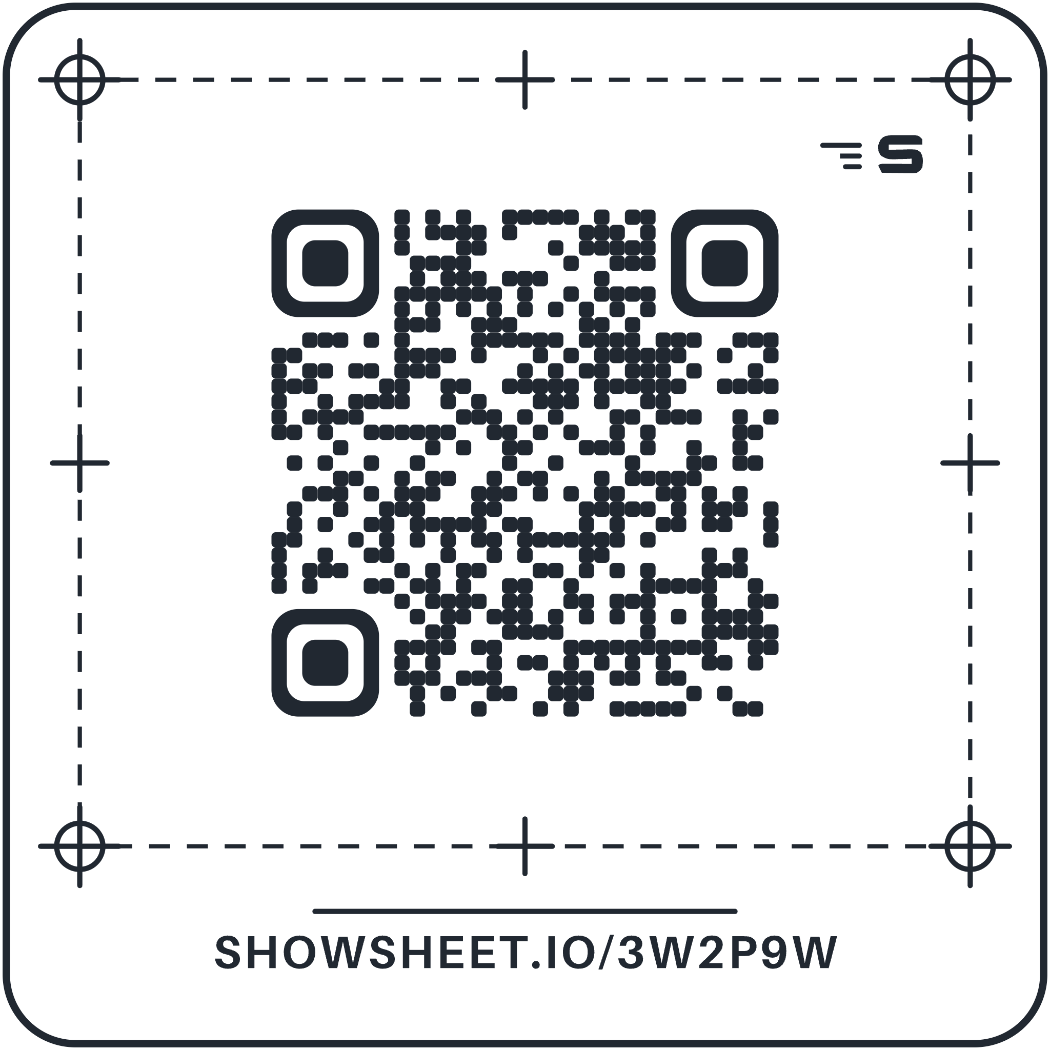 A ShowSheet QR code you can scan